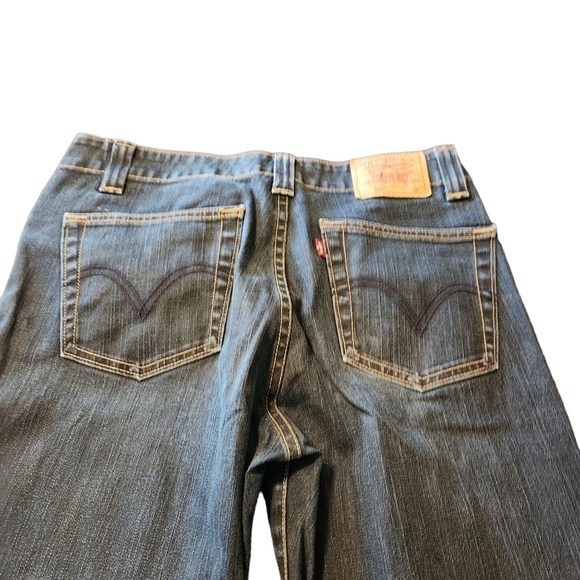 Levi's Nouveau DownTowner blue boot cut stretch denim jean pants - Picture 6 of 9